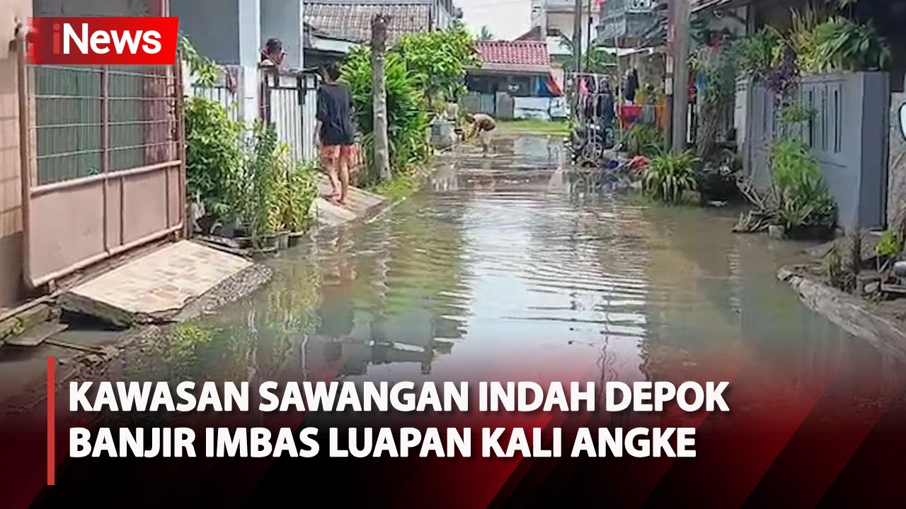 Kali Angke Meluap, Kawasan Perumahan Sawangan Indah Depok Tergenang Sampai 1 Sentimeter