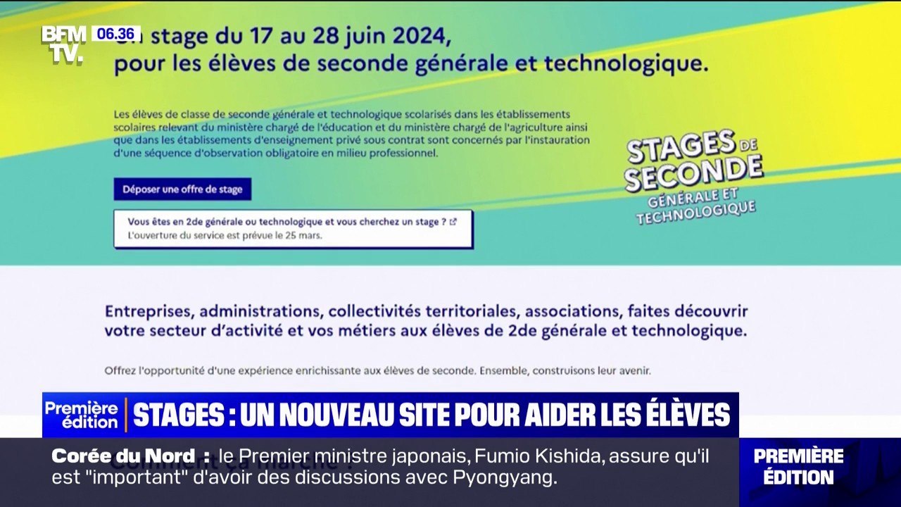 Une plateforme pour aider les élèves de seconde à trouver un stage