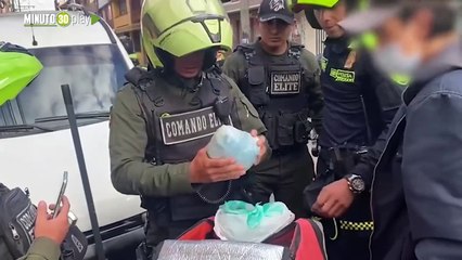 Droga a domicilios cogieron a hombre con  91 millones de pesos en Tusi  en Bogotá
