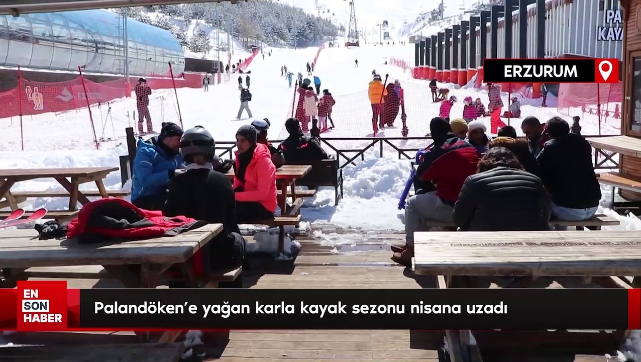 Palandöken'e yağan karla kayak sezonu nisana uzadı