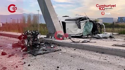 Kuzey Marmara Otoyolu'nda feci ölüm: Gişelere çarptı, motoru fırladı...