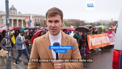 Download Video: Austria: manifestazione contro l'estrema destra, che però è in testa ai sondaggi