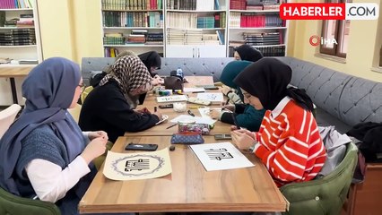 Gümüşhane'de üniversite öğrencileri Hüsn-i Hat sanatını öğreniyor