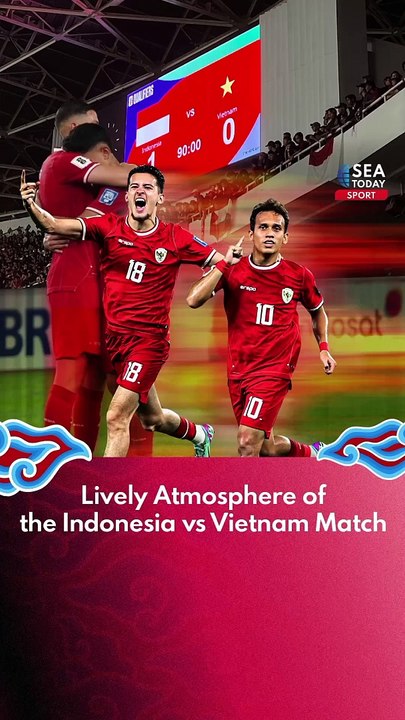 Lively atmosphere of  the Indonesia vs Vietnam match