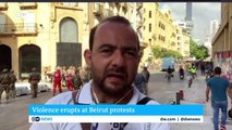 Se tornan violentas las protestas antigubernamentales en Beirut