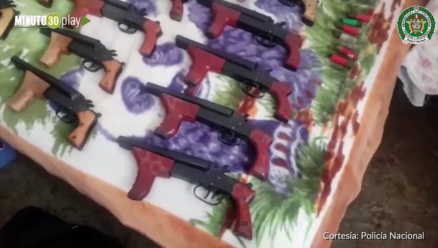 13-06-19 Confiscaron en una casa en Medellín 173 kilos de marihuana y 19 armas de La Terraza