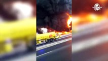 Reportan incendio en mercado de Emiratos Árabes Unidos