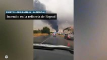 Incendio en una refinería de Repsol en Puertollano