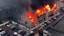 Incendio consume condominio de apartamentos en Isla padre en el Condado de Cameron en Texas