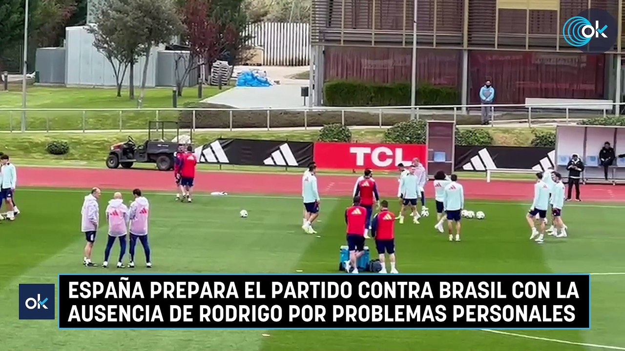 España prepara el partido contra Brasil con la ausencia de Rodrigo por problemas personales