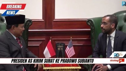 Presiden Amerika Serikat Kirim Surat ke Prabowo Subianto