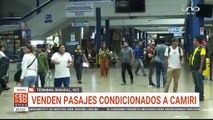 Venta condicional de pasajes a Camiri por bloqueo