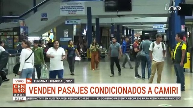 Venta condicional de pasajes a Camiri por bloqueo