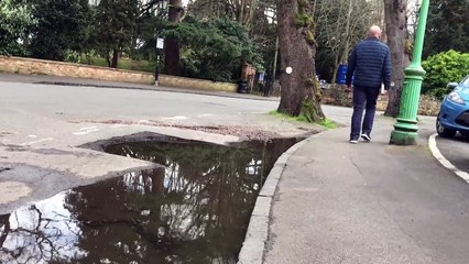 Stratford-upon-Avon develops one of the biggest potholes in the UK