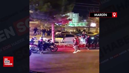 Mardin'de trafikte yol vermeme kavgası