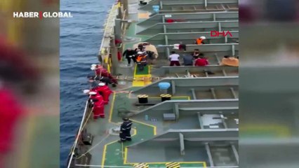 Boğulmak üzerelerdi, Türk tanker gemisi tarafından kurtarıldılar