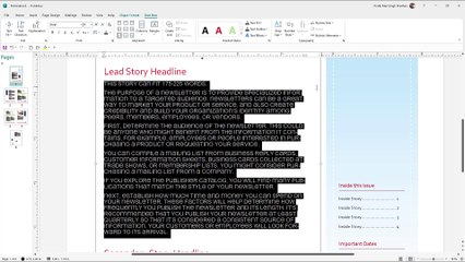 Microsoft Publisher Section 20 Using Stylistic Sets