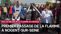 Premier passage de la flamme olympique à Nogent-sur-Seine pour le test du relais