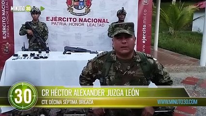 El Ejército incautó armas tras combates con las AGC en el Urabá chocoano