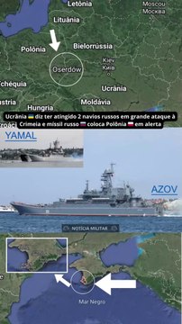 Ucrânia diz ter atingido 2 navios russos em grande ataque à Crimeia e míssil russo coloca Polônia em alerta