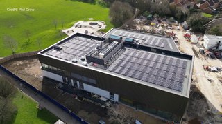 Aerial shot of the new Splashes sports centre