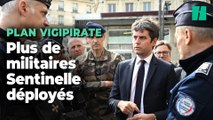 Après le relèvement du plan Vigipirate, 4 000 militaires supplémentaires plus mobilisés, annonce Attal