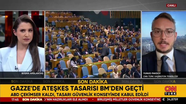 Son dakika... Gazze’de ateşkes tasarısı BM’den geçti