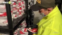 Fotos y video. ¡No compre en cualquier lado! Cogieron casi 5.000 pares de tenis 'chiviados' en Los Colores