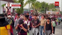 Inicia caravana migrante desde Tapachula, Chiapas