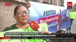 Madre de marino desaparecido tras desplome de helicóptero protesta en Palacio Nacional