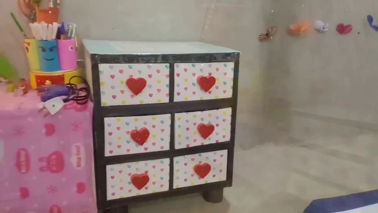 DIY: How to make cabinet with cardboard || Handmade storage box