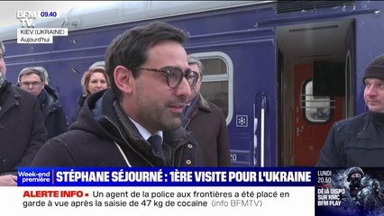 "La France soutiendra l'Ukraine dans la durée": Stéphane Séjourné, ministre de l'Europe et des Affaires étrangères, en déplacement à Kiev