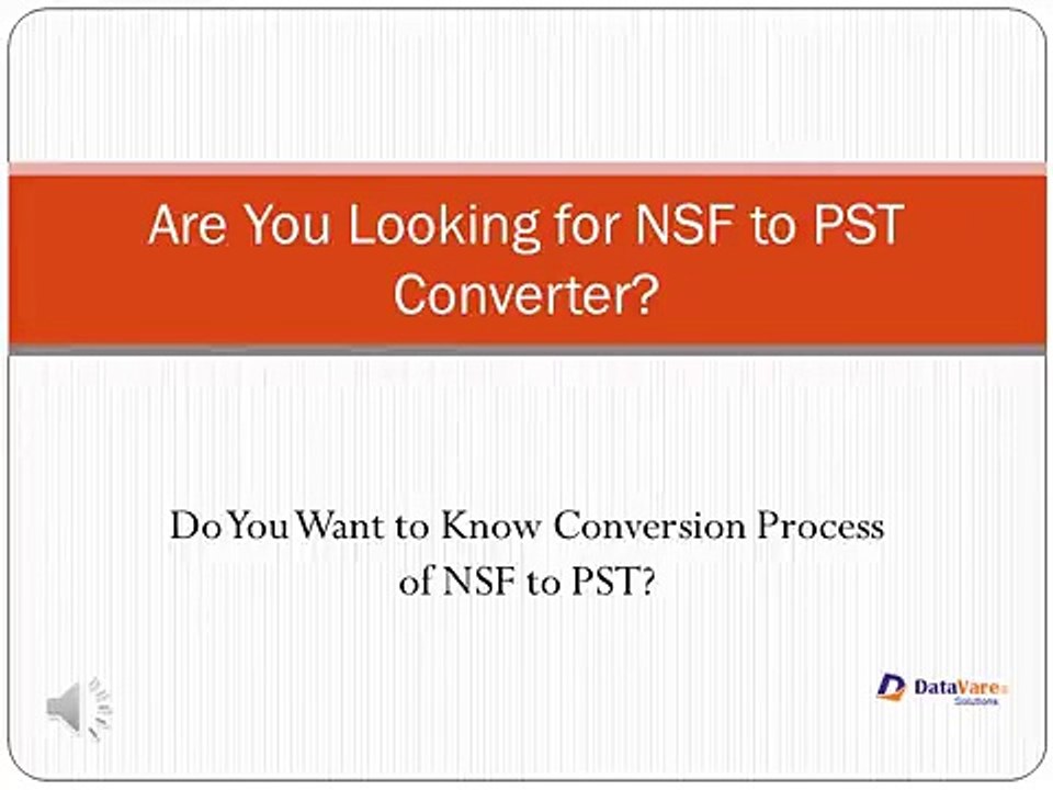DataVare NSF to PST Converter - Convert Lotus Notes to Outlook