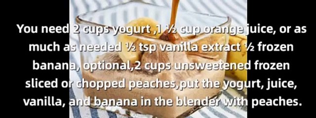 Building the Vanilla-Peach Smoothie for a Refreshing Breakfast