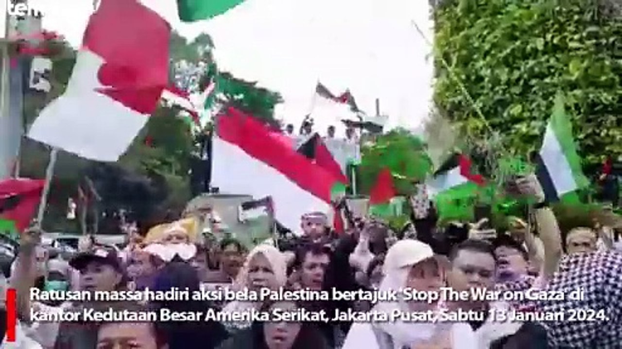 Ini Tuntutan Majelis Ormas Islam dalam Aksi Bela Palestina di Depan Kedubes AS
