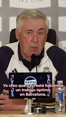 Ancelotti elogia la carrera de Xavi: "Lo está haciendo muy bien"