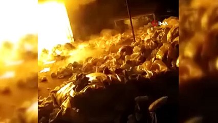 Gaziantep’te kundaklanan dükkan küle döndü