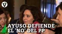 Ayuso defiende el 'no' del PP a los decretos de Sánchez