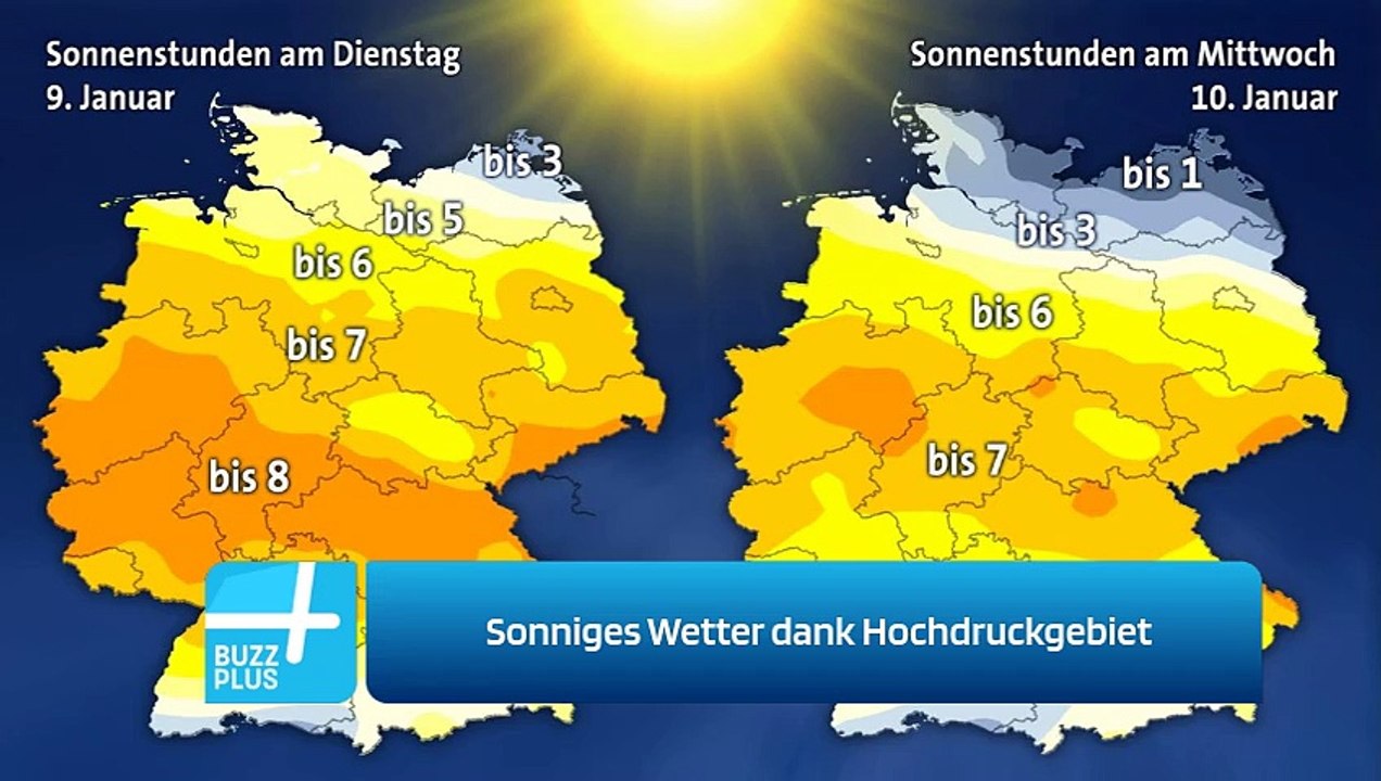 Sonniges Wetter dank Hochdruckgebiet