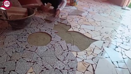 كيف استفيد من بقايا السيراميك __ مستحيل ترميه تانى_ افكار من عالم اخر__mini dam construction