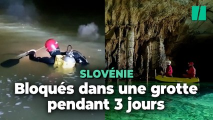 En Slovénie, cette famille est coincée dans la grotte de Krizna, inondée depuis trois jours