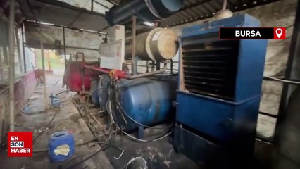 Bursa'da kaçak akaryakıt üretilen tesise operasyon