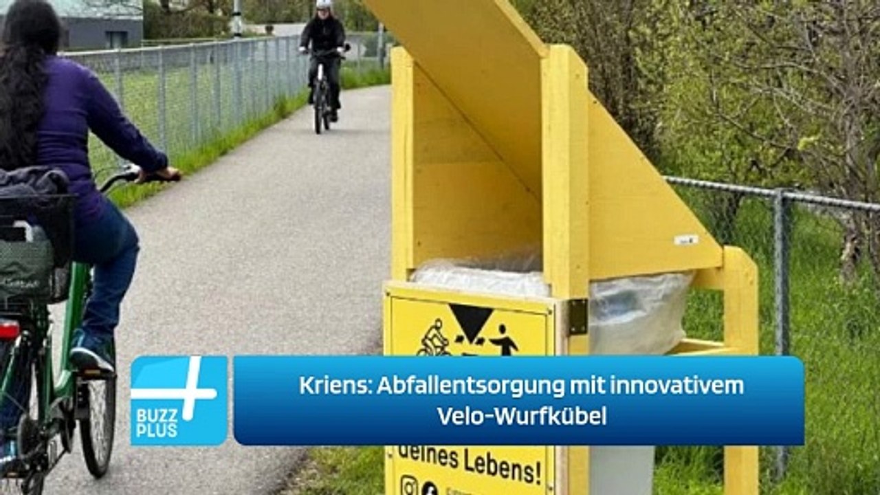 Kriens: Abfallentsorgung mit innovativem Velo-Wurfkübel