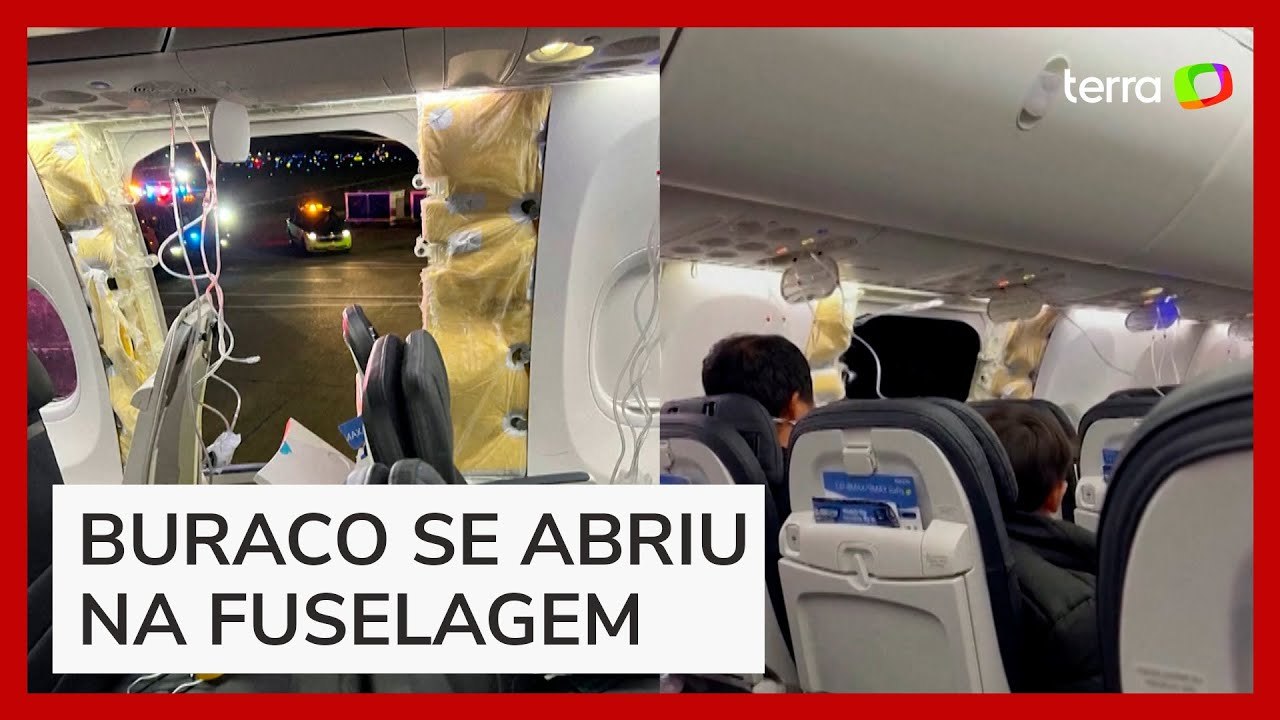 Avião voa 15 minutos após ter porta arrancada e faz pouso de emergência nos EUA