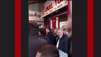 AKP’nin İBB adayı Murat Kurum’un esnaf ziyaretinde gerginlik