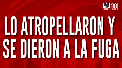 Lo atropellaron, se dieron a la fuga y fue salvado por los vecinos
