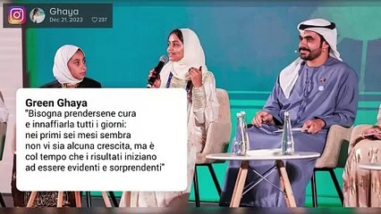 Green Ghaya, 13 anni, è il volto ambientalista degli Emirati Arabi