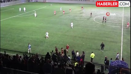Amatör maçta yaşanan kavgaya polis müdahalesi
