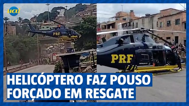 Helicóptero da PRF faz pouso forçado em resgate