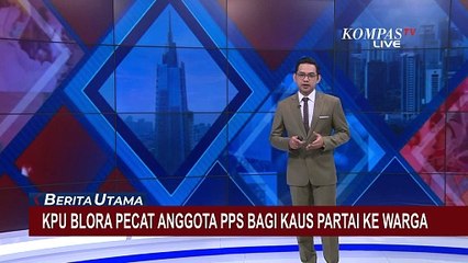 KPU Blora Pecat Anggota PPS yang Kepergok Bagi-Bagi Kaus Partai ke Warga